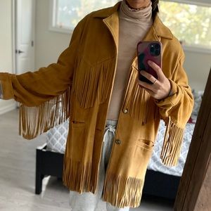 Vintage Golden Bear suede fringe jacket